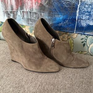 Ralph Lauren Purple Label Olive Wedge Shoes